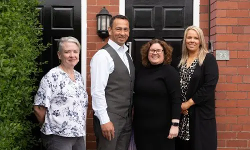 Estate agent team outside property in Doncaster